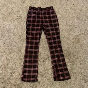 Plaid flair leggings